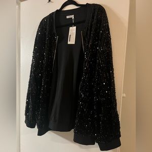 Sequin Bomber Jacket